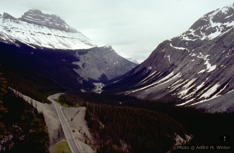 Wieder nach Westen durch die Rockies am Icefields Parkway