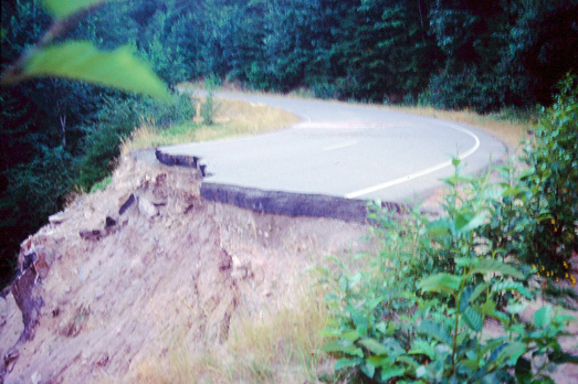 En bord de route au sud du Mt. St. Hellens