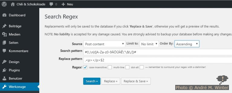 WordPress 4 zu 5 und falsche Zeilenumbrüche sanieren