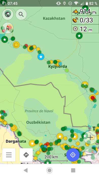 Nachträglich hinzugefügte Punkte für Kasachstan