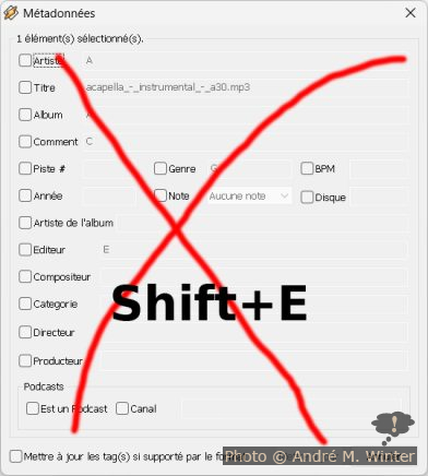 Winamp Shift+E