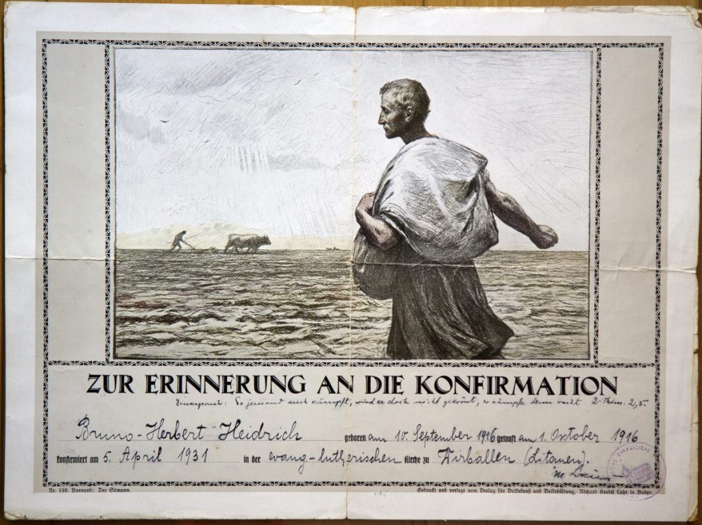 Konfirmationszeugnis Bruno vom 5. April 1931