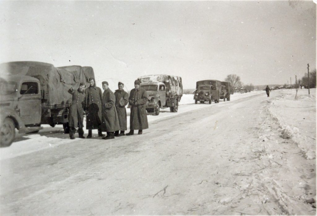 «Unsere Kolonne im kalten Winter 1942» in Russland