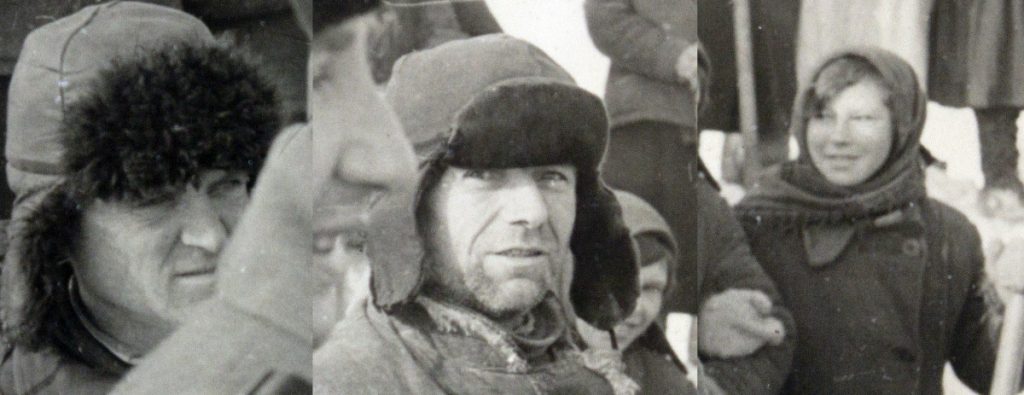 Vergrösserung auf Personen im Bild Bruno mit Pelzmütze