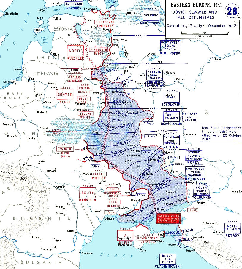 Ostfront Juli bis Dezember 1943