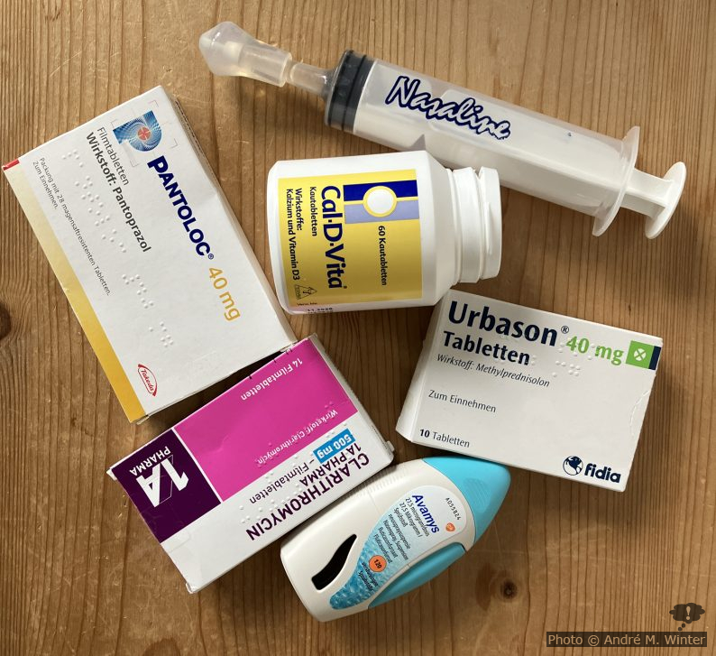 Medikamente des Kortison- und Antibiotoka-Stoss