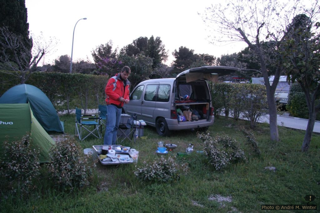 Notre emplacement au camping de Cassis