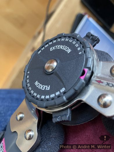 Winkeleinstellung der Ellbogen-Orthese