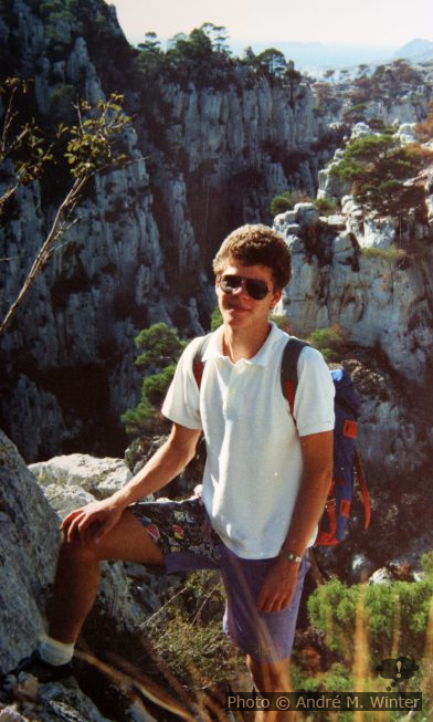 André 1990 in den Calanques de Cassis. Photo Veronika Schnablegger